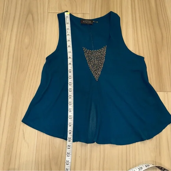 Astr teal tank top - Picture 4 of 6